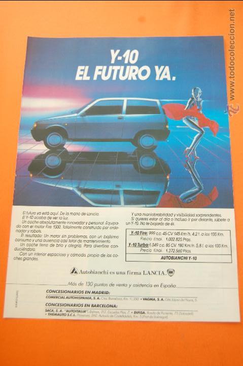 Coches y motocicletas: PUBLICIDAD 1986 - COLECCION COCHES - LANCIA - Y 10