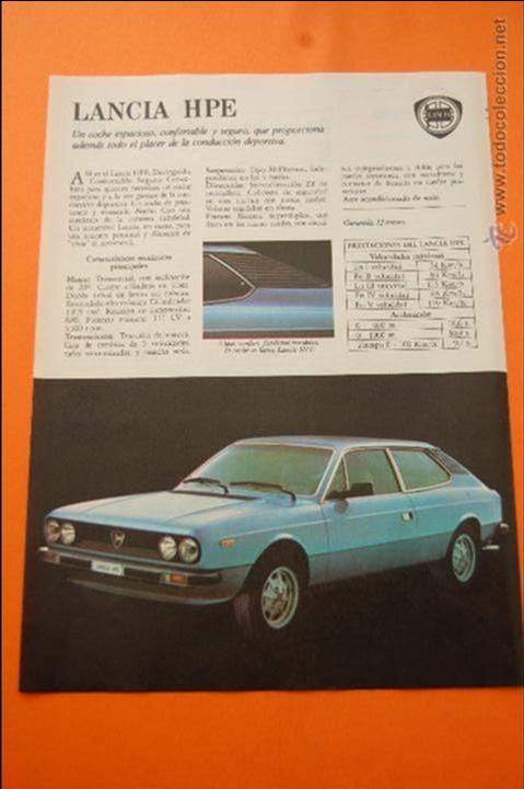 Coches y motocicletas: PUBLICIDAD 1980 - COLECCION COCHES - LANCIA - HPE