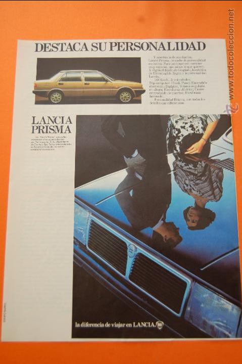 Coches y motocicletas: PUBLICIDAD 1985 - COLECCION COCHES - LANCIA - PRISMA