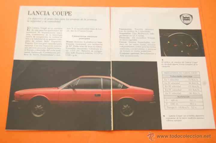 Coches y motocicletas: PUBLICIDAD 1979 - COLECCION COCHES - LANCIA - COUPE DOBLE PAGINA