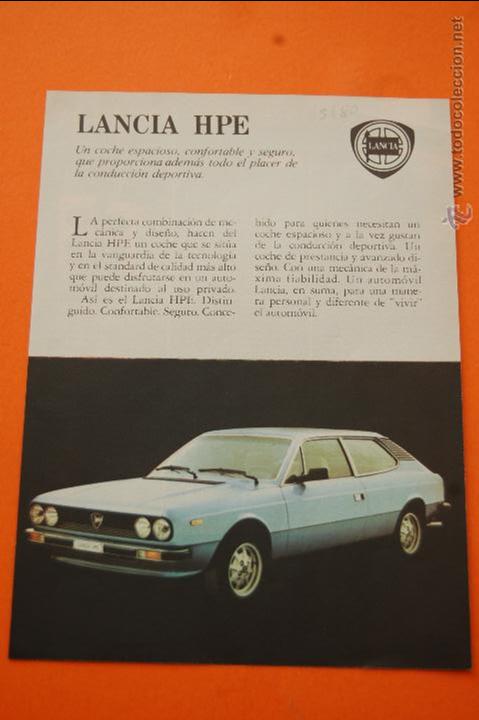 Coches y motocicletas: PUBLICIDAD 1980 - COLECCION COCHES - LANCIA - HPE