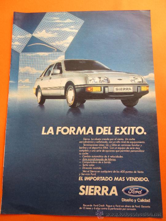 Automobili e Motociclette: PUBLICIDAD 1984 - COLECCION COCHES - FORD SIERRA