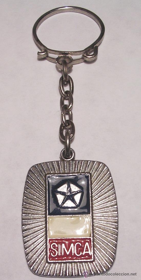 Coches y Motocicletas: LLAVERO SIMCA - CHRYSLER ORIGINAL FRANC&Eacute;S FINALES A&Ntilde;OS 60 - MUY B. ESTADO - RESTAURADO