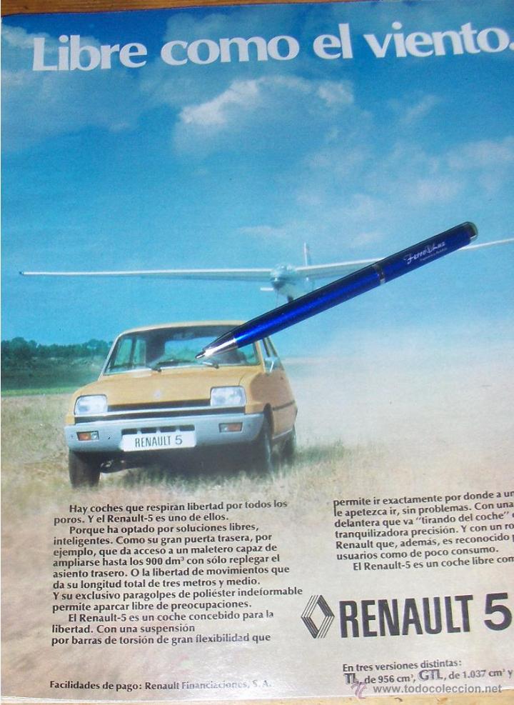 Voitures et Motocyclettes: RENAULT 5 LIBRE COMO EL VIENTO. PUBLICIDAD.
