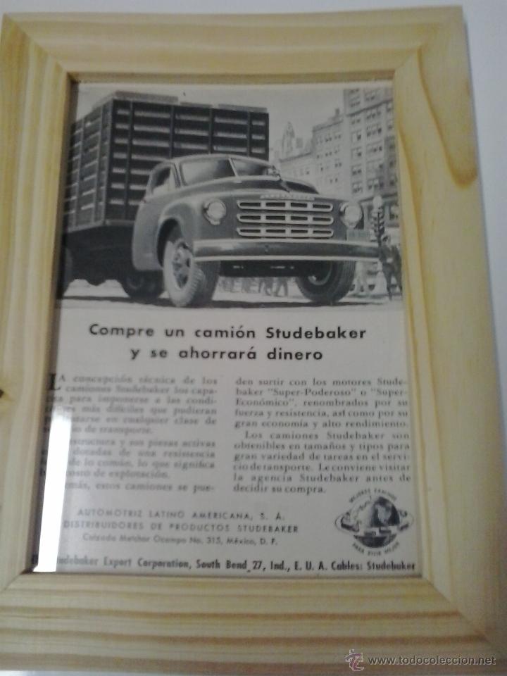 Coches y motocicletas: Anuncio enmarcado STUDEBAKER - Foto 1