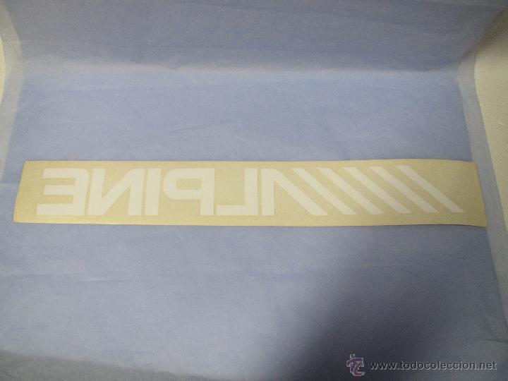 Coches y Motocicletas: Antigua Banda Adhesiva ALPINE Parasol con Letras Individuales Superadhesivas