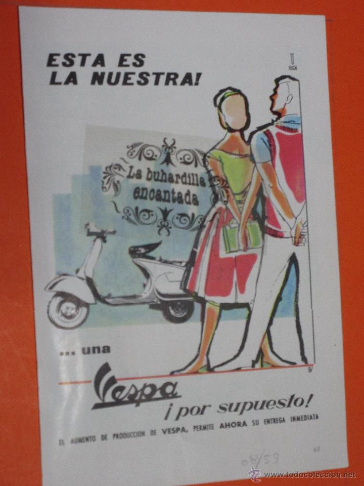 Coches y Motocicletas: PUBLICIDAD 1959 - COLECCION COCHES - MOTO VESPA