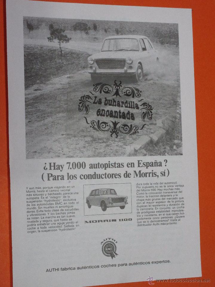 Autos und Motorr&auml;der: PUBLICIDAD 1968 - COLECCION COCHES - AUTHI MORRIS 1100