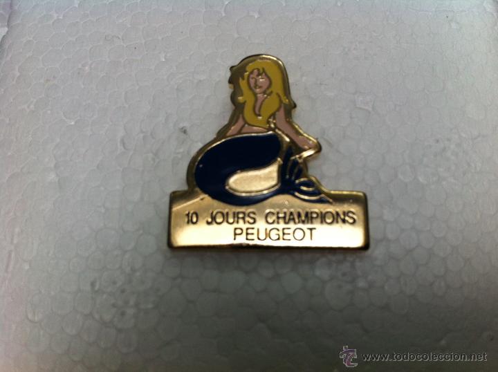 Coches y Motocicletas: PIN AUTOMOVILISMO PEUGEOT 10 VECES CAMPEON. PIN COCHES