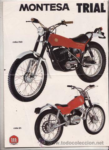 Coches y Motocicletas: CATALOGO PUBLICITARIO GAMA MONTESA TRIAL (ORIGINAL) IDIOMA ESPA&Ntilde;OL 3 PAGINAS.