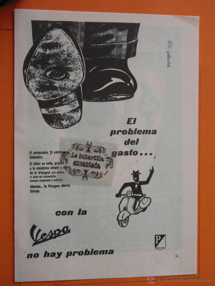 Coches y Motocicletas: PUBLICIDAD 1957 - COLECCION COCHES - MOTOS VESPA