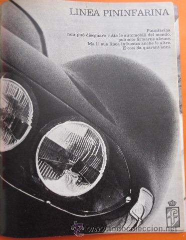 Cars and Motorcycles: PUBLICIDAD 1970 - COLECCION COCHES - PININFARINA