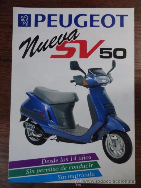 debajo béisbol preámbulo folleto moto peugeot scooter nueva sv 50 - Compra venta en todocoleccion
