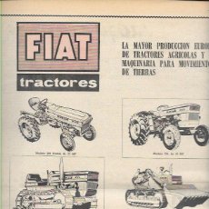 Carros e motociclos: ANUNCIO PUBLICITARIO * TRACTORES FIAT * AÑO 1969. Lote 49371377