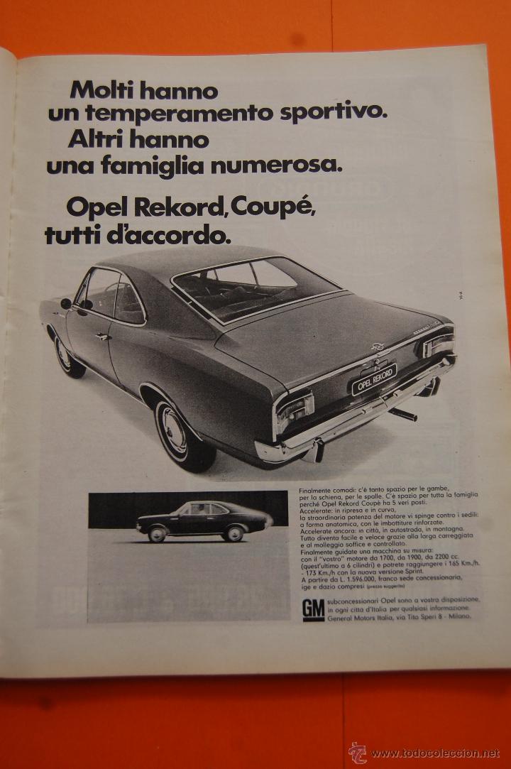 Cars and Motorcycles: PUBLICIDAD 1968 - COLECCION COCHES - OPEL REKORD - ANUNCIO DE ITALIA