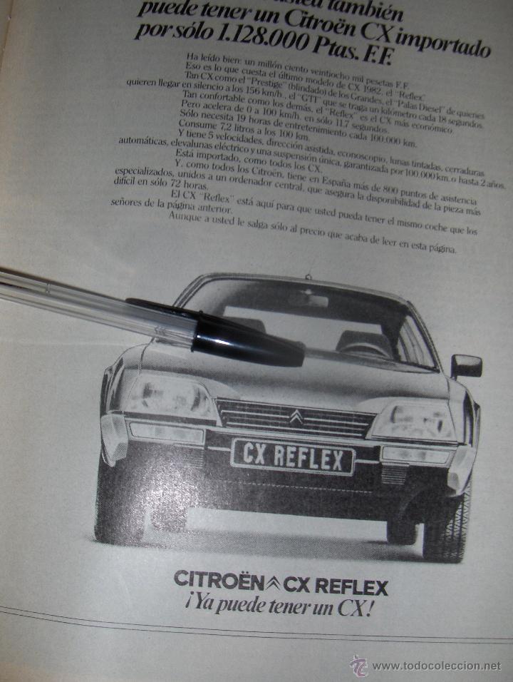 Coches y Motocicletas: CITROEN CX REFLEX, YA PUEDE TENER UN CX. PUBLICIDAD.