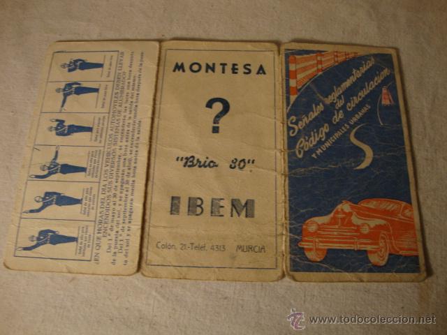 Coches y Motocicletas: ANTIGUA PUBLICIDAD ORIGINAL MOTO MONTESA CARNET SE&Ntilde;ALES REGLAMENTARIAS TRAFICO