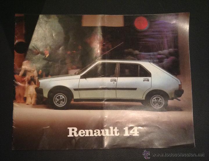 Carros e motociclos: folleto catalogo original de 1979 renault 14