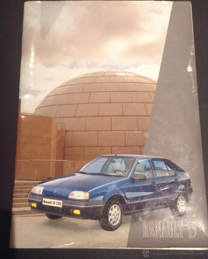 Carros e motociclos: folleto catalogo original de 1988 renault 19 txe tse gtx gts