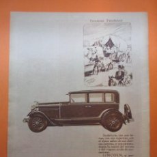 Coches y Motocicletas: PUBLICIDAD 1930 - COLECCION COCHES - LINCOLN FORD FORDSON - COLECCION ESTAMPAS ESPAÑOLAS . Lote 51072301