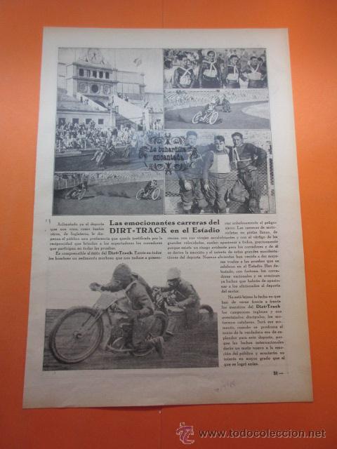 Autos und Motorr&auml;der: PUBLICIDAD 1929 -COLECCION VARIOS- EXPOSICION INTERNACIONAL BARCELONA CARRERAS DIRT TRACK