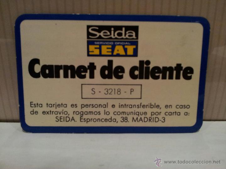 Carros e motociclos: antiguo carnet de cliente seat buen estado a&ntilde;os 70 ver fotos