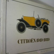Coches y Motocicletas: CITROEN 1919 - 1939,1980,GRAFINTER ED,REF CAR BS1. Lote 52062579