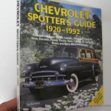 Coches y Motocicletas: CHEVROLET SPOTTER'S GUIDE 1920 - 1992 ,BURNESS,1981,MOTORBOOKS ED,REF CAR BS1. Lote 52071176
