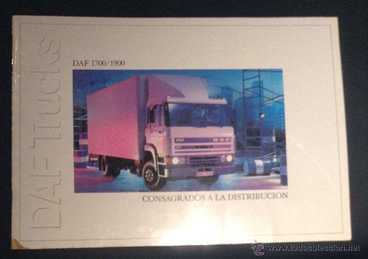 Cars and Motorcycles: folleto catalogo publicidad original de 1988 camion daf trucks 1700 1900