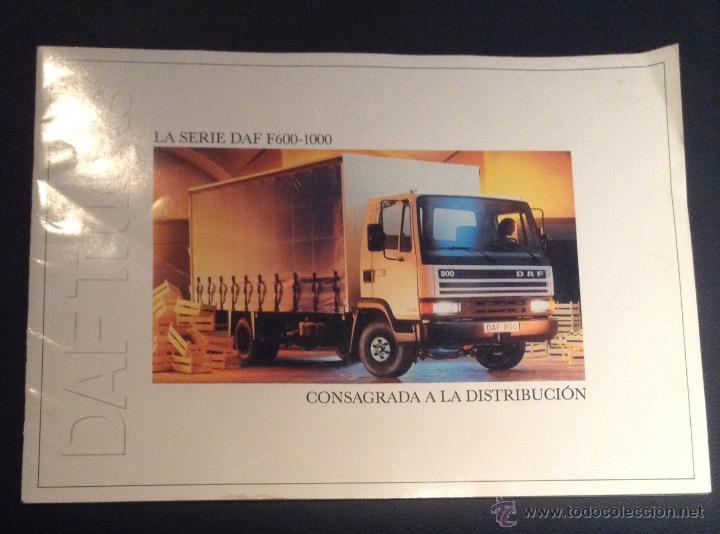Cars and Motorcycles: folleto catalogo publicidad original a&ntilde;os 80 camion daf tracks la serie f600 1000