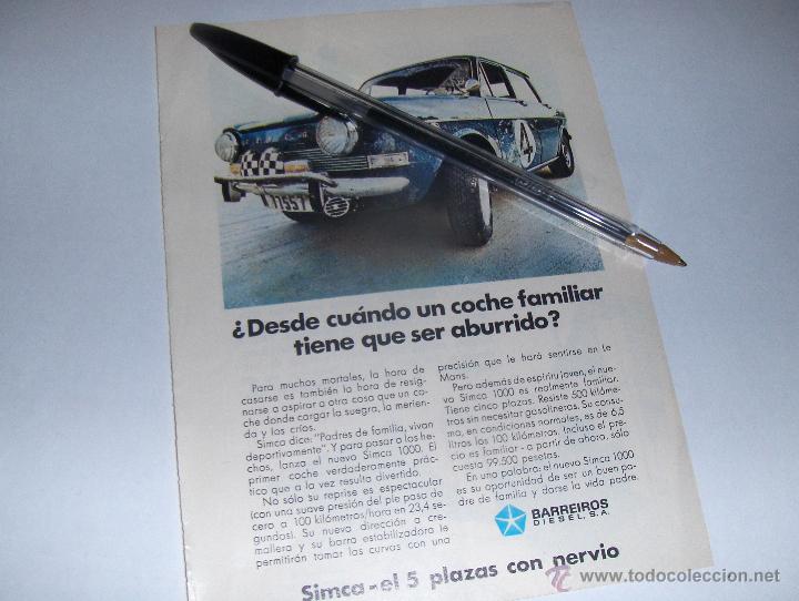 Cars and Motorcycles: SIMCA, EL 5 PLAZAS CON NERVIO. PUBLICIDAD.