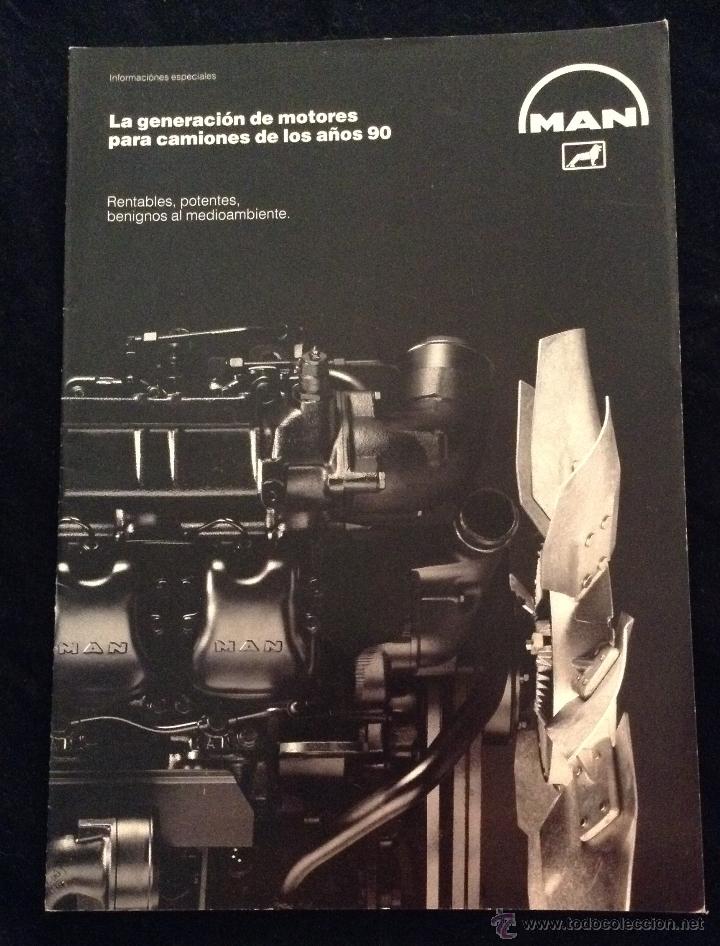 Cars and Motorcycles: Folleto catalogo publicidad original man generacion de motores para camiones de los a&ntilde;os 90