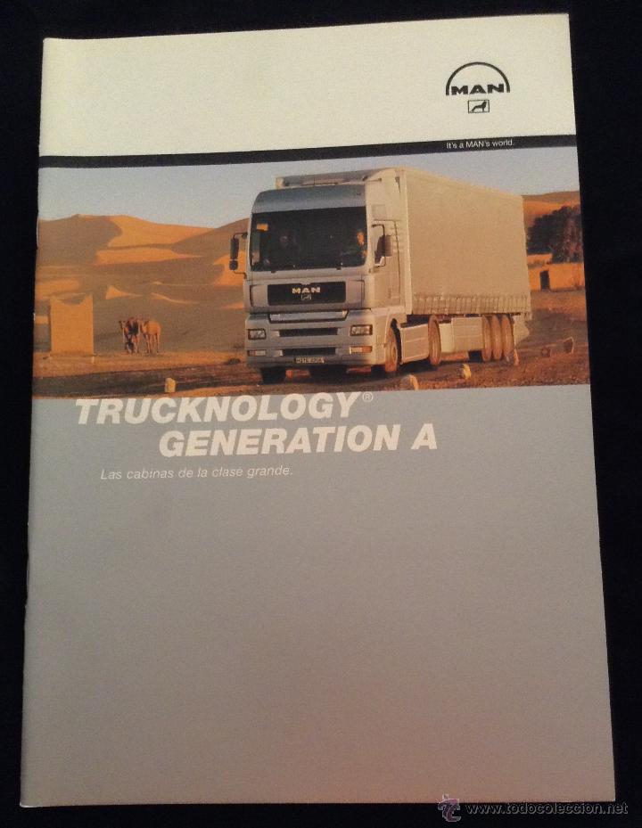 Cars and Motorcycles: Folleto catalogo publicidad original man trucknology generation a camiones tg-a de 1990