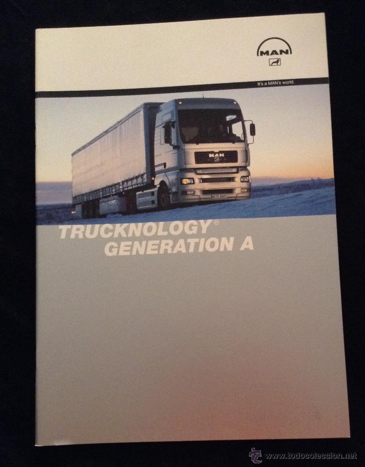 Cars and Motorcycles: Folleto catalogo publicidad original man trucknology generation a camiones tg-a 1990