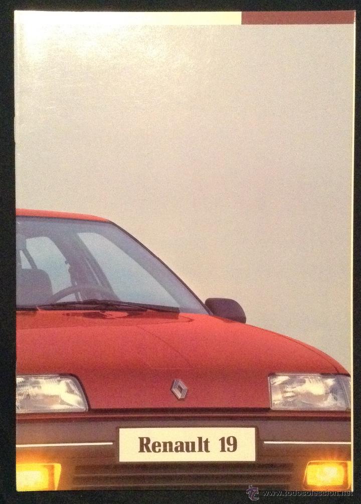 Carros e motociclos: Folleto catalogo publicidad original gama renault 19 de 1990
