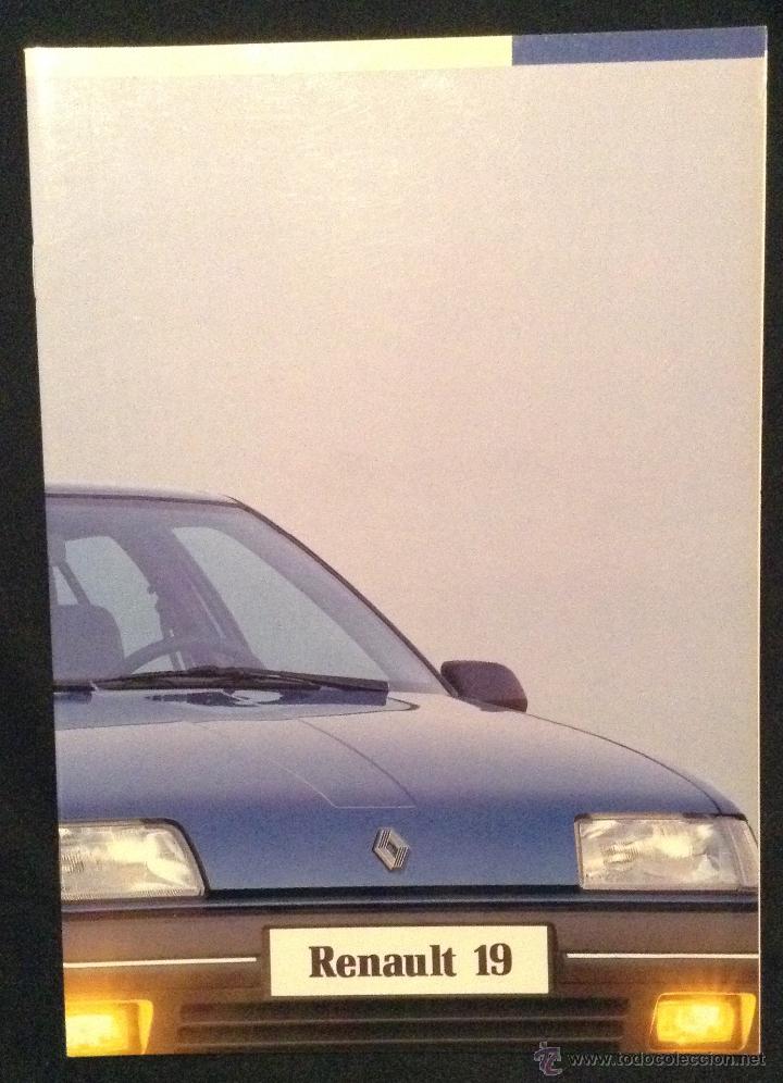 Carros e motociclos: Folleto catalogo publicidad original gama renault 19 de 1989