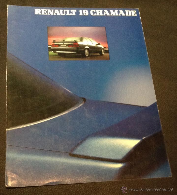 Carros e motociclos: Folleto catalogo publicidad original renault 19 chamade de 1990