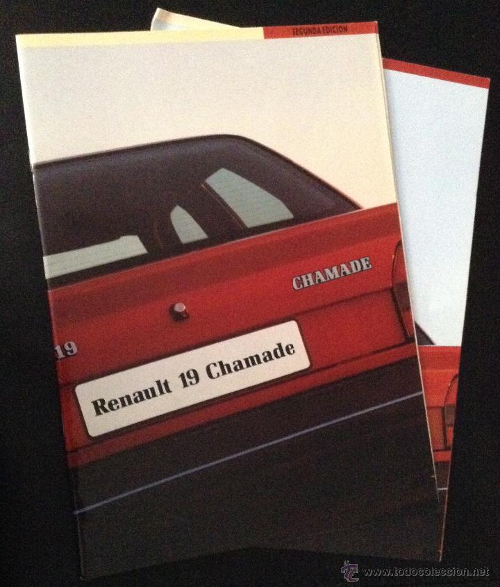 Carros e motociclos: Folleto catalogo publicidad original renault 19 chamade segunda edicion de 1989