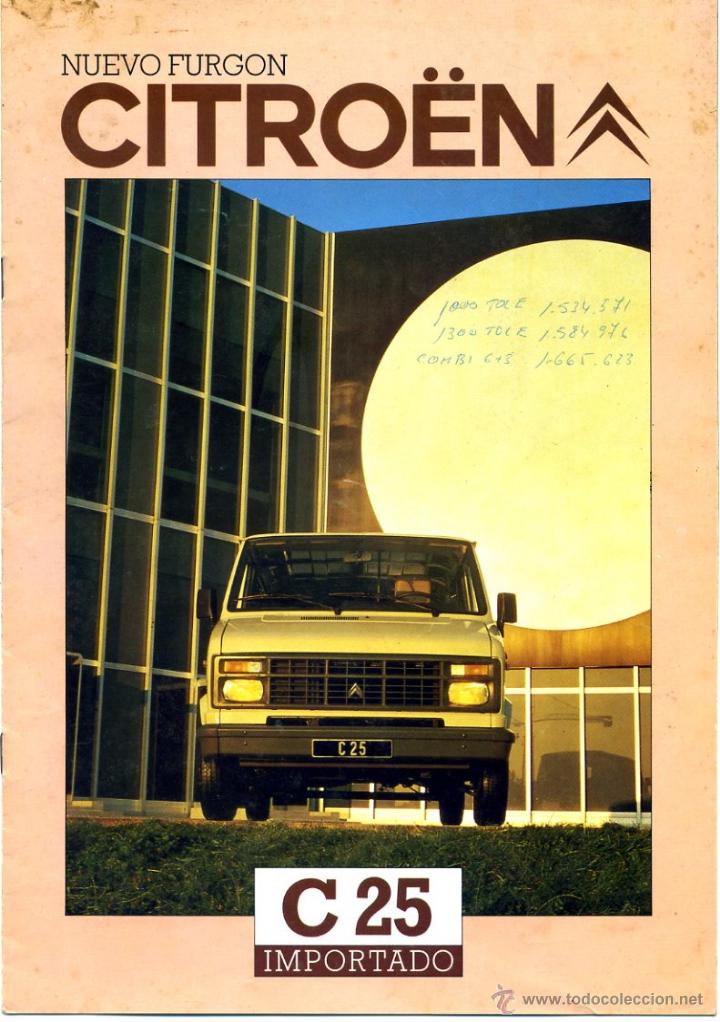 Coches y Motocicletas: Primer Cat&aacute;logo Citro&euml;n C25 a&ntilde;o 1983 con 6 p&aacute;g.