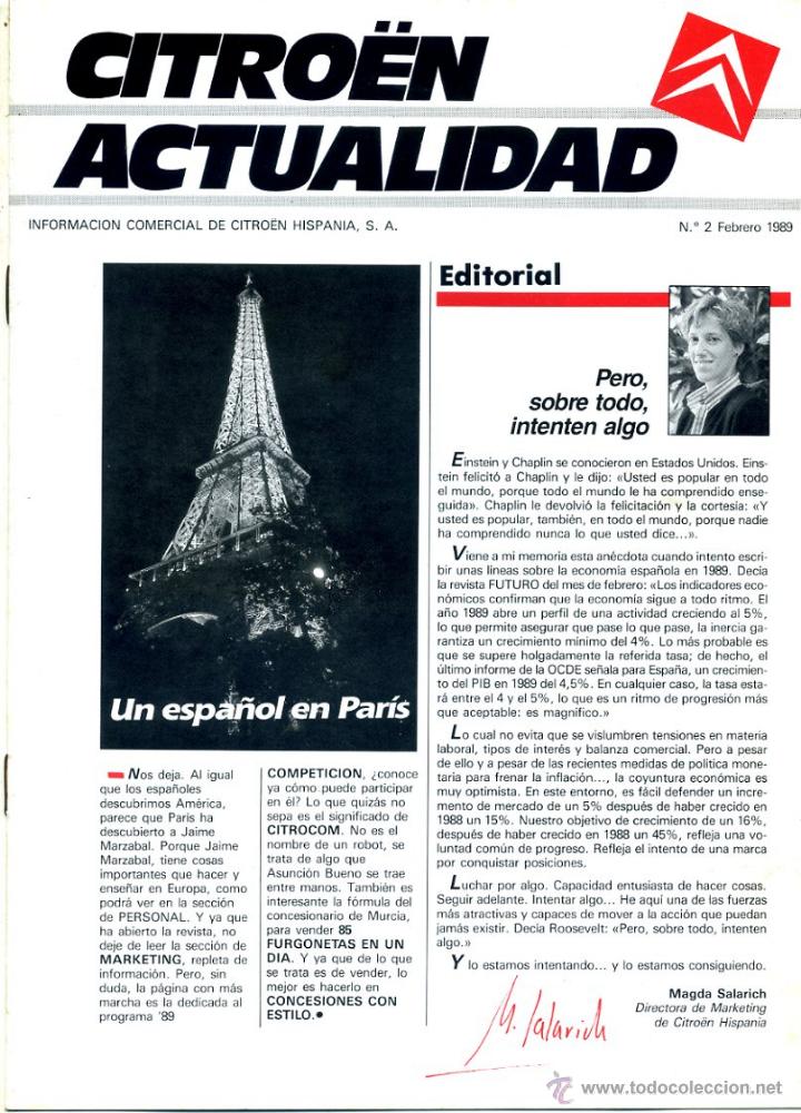 Coches y Motocicletas: Lote 3 Revistas Citro&euml;n Actualidad   a&ntilde;o 1988 con 8 p&aacute;g. cada una, n&ordm; 1, 2, y 3