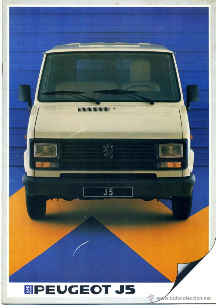 Coches y Motocicletas: Cat&aacute;logo Peugeot J5 a&ntilde;o 1986 con 10 p&aacute;g.