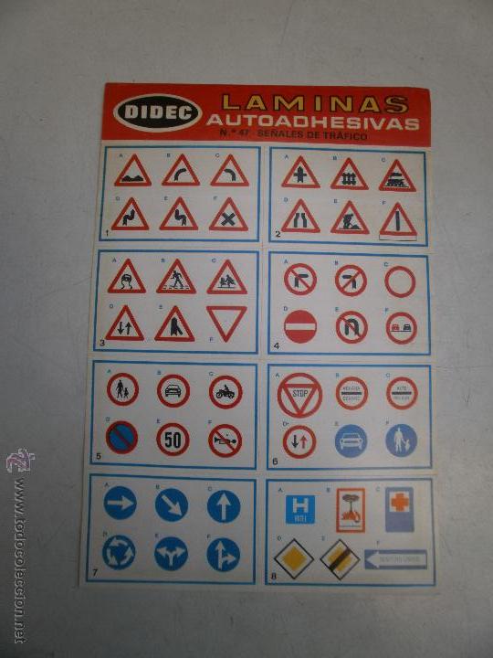 Coches y Motocicletas: LAMINA AUTOADHESIVA SE&Ntilde;ALES DE TRAFICO