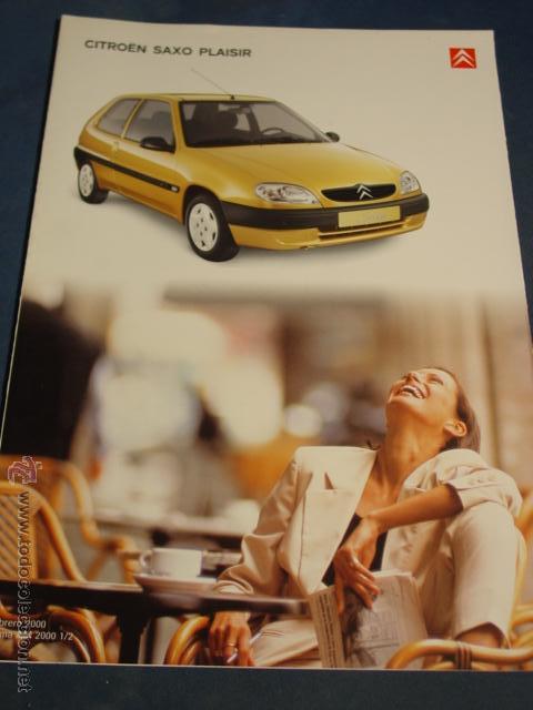 Coches y Motocicletas: Cat&aacute;logo Citro&euml;n Saxo D&iacute;ptico Doble en Formato 30,5x24,5. Febrero del 2000