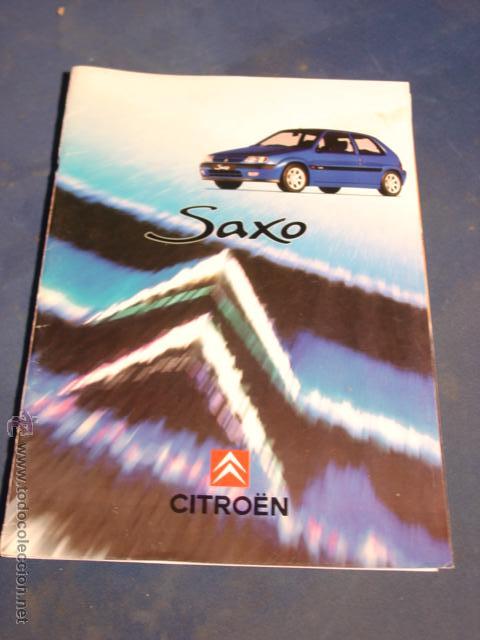 Coches y Motocicletas: Cat&aacute;logo Citro&euml;n Saxo con Caracter&iacute;sticas en Formato 30,5x24,5 con 41 p&aacute;g. Febrero del 1996