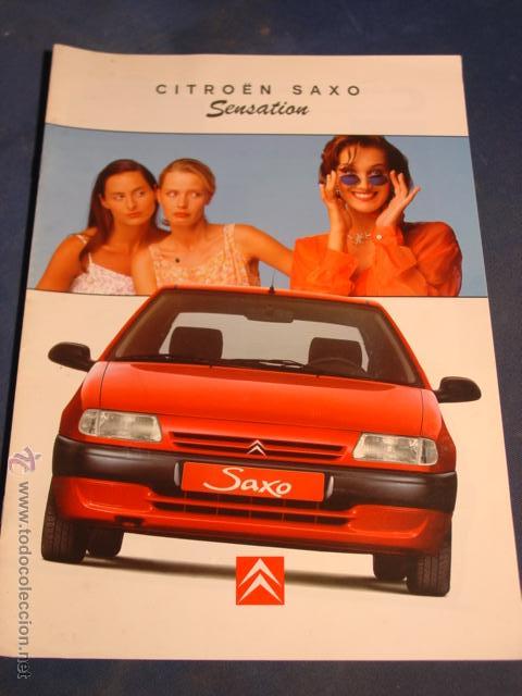 Coches y Motocicletas: Cat&aacute;logo Citro&euml;n Saxo Sensation en Formato 30,5x24,5 con 7 p&aacute;g. Septiembre del 1996