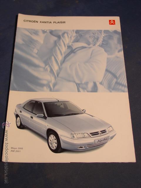 Coches y Motocicletas: Cat&aacute;logo Citro&euml;n Xantia Plaisir D&iacute;ptico Doble en Formato 30,5x24,5 Mayo del 2000
