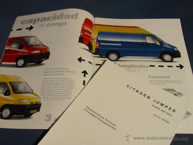 Coches y Motocicletas: Cat&aacute;logo Citro&euml;n Jumper con Caracter&iacute;sticas en Formato 30,5x24,5 con 35 p&aacute;g. Septiembre del 2000
