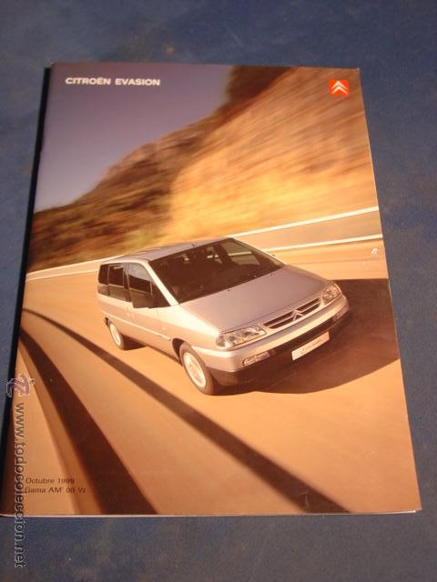 Coches y Motocicletas: Cat&aacute;logo Citro&euml;n Evasi&oacute;n con Caracter&iacute;sticas en Formato 30,5x24,5 con 31 p&aacute;g. Octubre del 1999