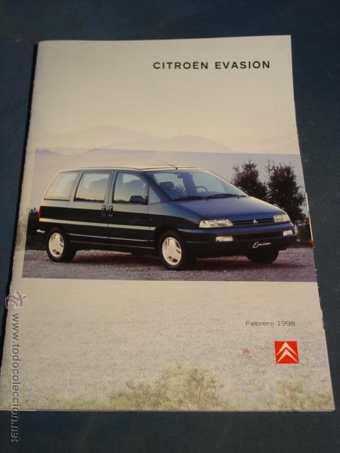 Coches y Motocicletas: Cat&aacute;logo Citro&euml;n Evasi&oacute;n con Caracter&iacute;sticas en Formato 30,5x24,5 con 29 p&aacute;g. Febrero del 1998