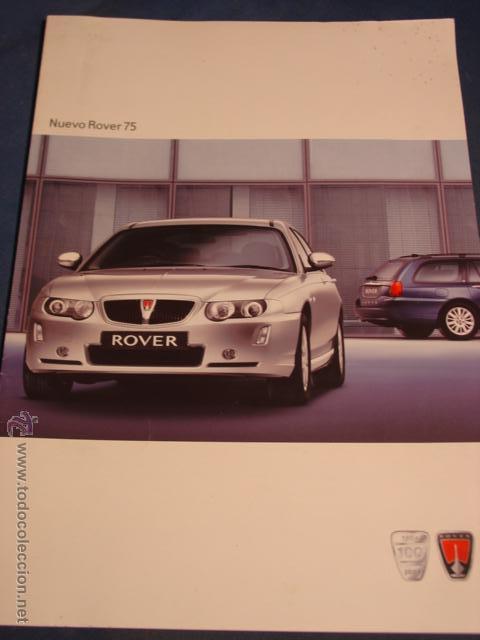 Coches y motocicletas: Cat&aacute;logo Rover 75 D&iacute;ptico en Formato 30x21